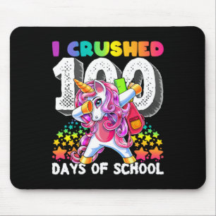 Mousepad Esmagados 100 Dias De Absorção Escolar De Unicórni