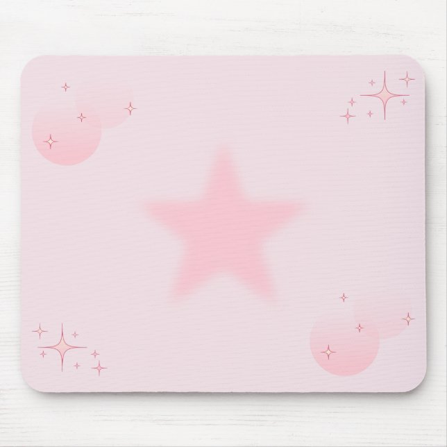 Mousepad Esmagamento Estético Cor-de-Rosa (Frente)
