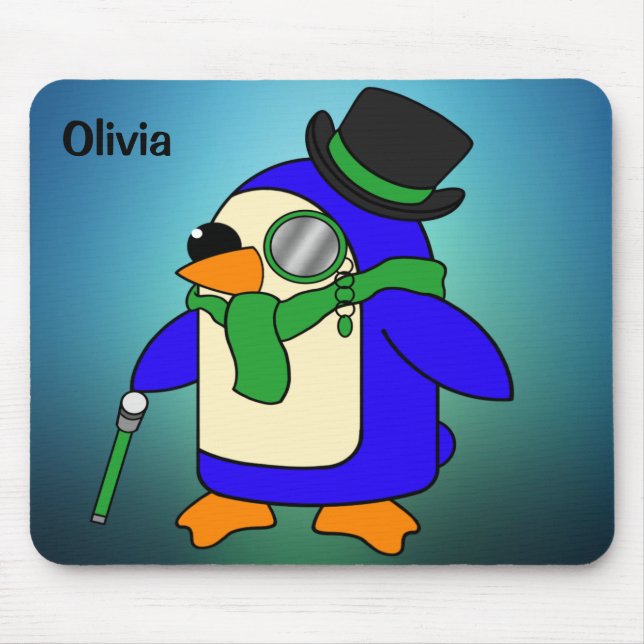 Mousepad Esmeralda verde-esmeralda verde para pinguim-de-ca (Frente)