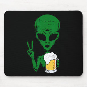 Mousepad Espaço-51 Cerveja Alienígena Sinal de Paz Hallow B