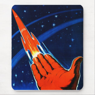 Mousepad Espaço retro do soviete de Sci Fi URSS do kitsch
