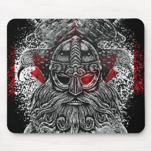 Mousepad espadas de corvos de Odin Mitologia Viking bandeir