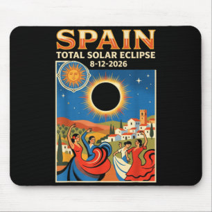 Mousepad Espanha Eclipse Total do Sol 2026 Agosto 12 Astron