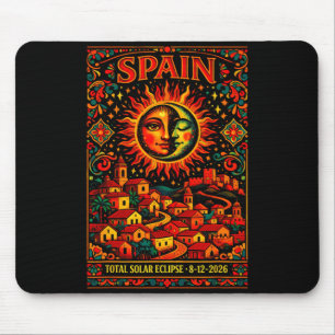 Mousepad Espanha Eclipse Total Totalidade Solar 2026 Arte F