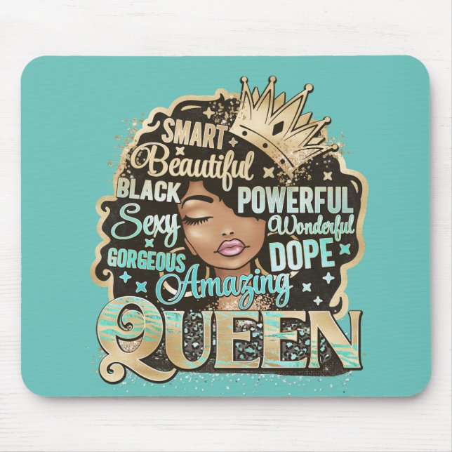 Mousepad Espantosa Rainha Melanina Mulher Sista Bling (Frente)