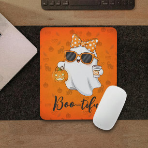 Mousepad Especiaria Ghost Pumpkin do Halloween Bonita Perso