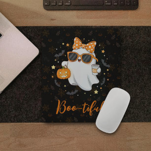 Mousepad Especiaria Ghost Pumpkin do Halloween Bonita Perso