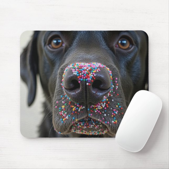 Mousepad Espelhos num Nariz preto Labrador (Com mouse)