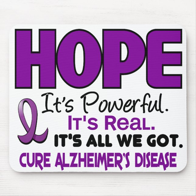 Mousepad ESPERANÇA 1 da doença de Alzheimer (Frente)