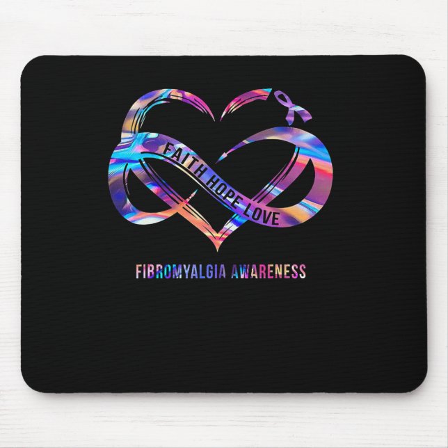 Mousepad Esperança Ama Fibromialgia Consciência 2 (Frente)
