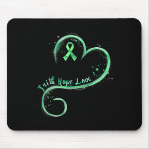 Mousepad Esperança ama sabedoria mental verde da fita