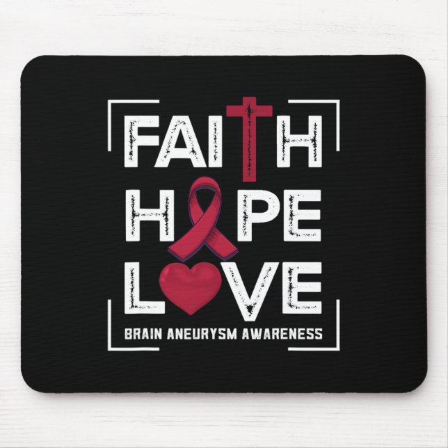 Mousepad Esperança amor neurisma consciência 1 (Frente)