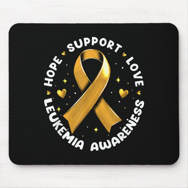 Mousepad Esperança Apoio Amor Conscientização sobre Leucemi (Frente)