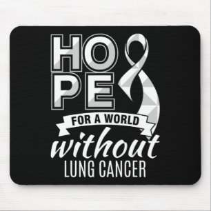 Mousepad Esperança por um mundo sem câncer de pulmão