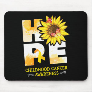 Mousepad Esperança que as flores de conscientização do Canc