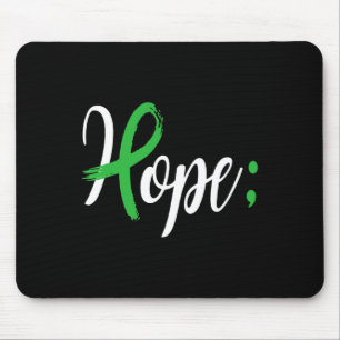 Mousepad Esperança Semicolon Mental Saúde Consciência Menta