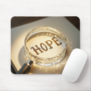 Mousepad ESPERANÇA SOB Vidro de Ampliação