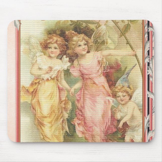 Mousepad Esperançoso - anjos & flores (Frente)