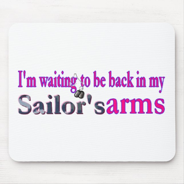 Mousepad Esperando meu marinheiro (Frente)