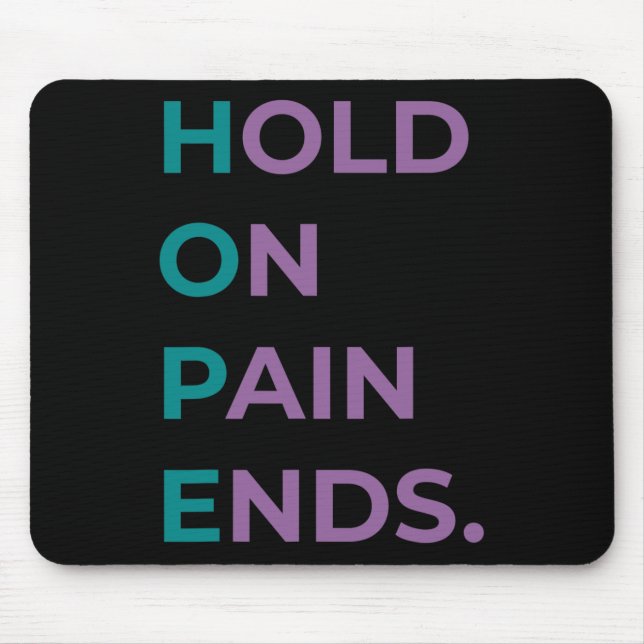 Mousepad Esperar Dor Termina Esperança Sobrevivência da Con (Frente)