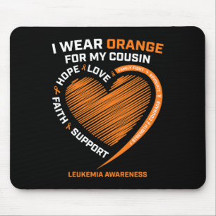 Mousepad Espero Vestir Laranja Para O Meu Primo Leucemia Aw
