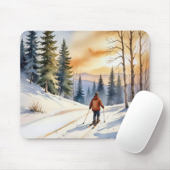 Mousepad Espião Cruzado Na Floresta De Inverno (Com mouse)