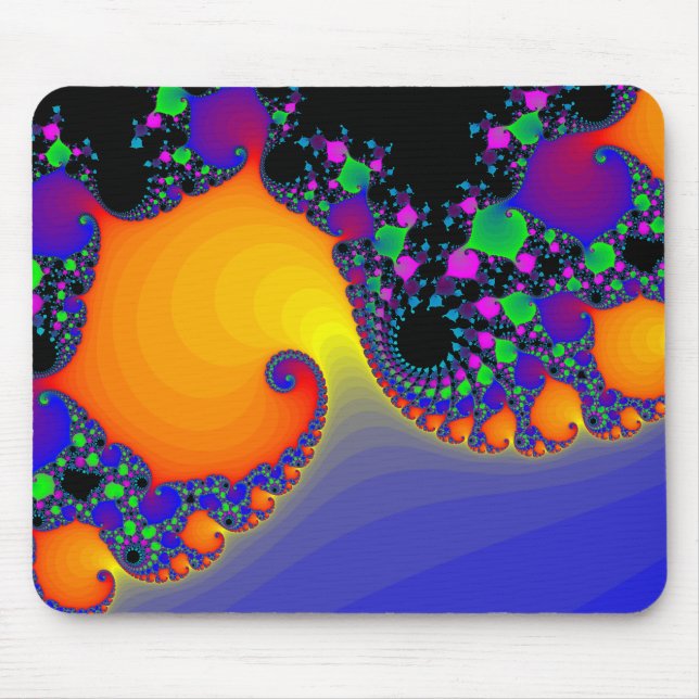 Mousepad Espirais coloridas do Fractal: (Frente)
