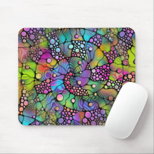 Mousepad Espirais Coloridos Pintura Mão 1