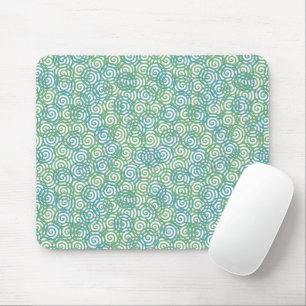 Mousepad Espirais Verdes Azuis