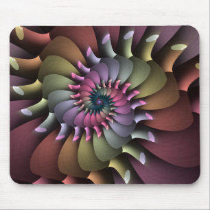 Mousepad Espiral Abstrato da Anima Aura Colorida