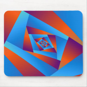 Mousepad espiral alaranjado e azul