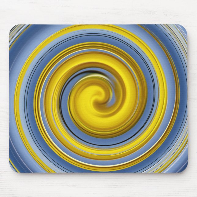 Mousepad Espiral amarela e azul (Frente)