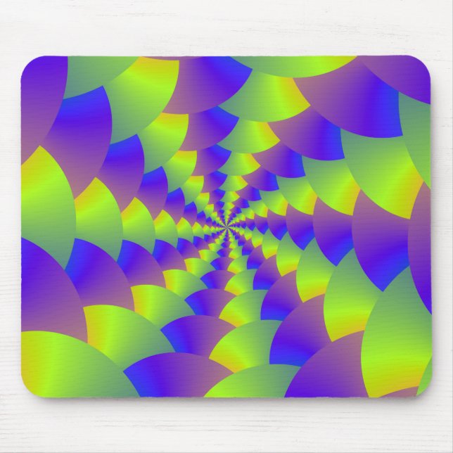 Mousepad Espiral Amarelo e Roxo (Frente)