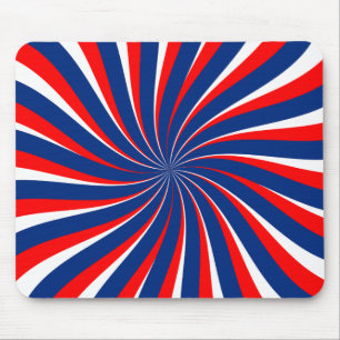 Mousepad Espiral azul branco vermelho...