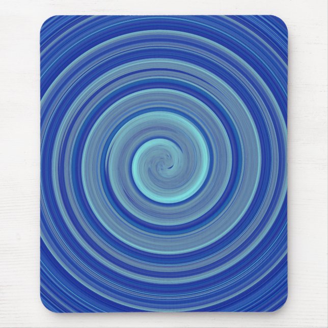 Mousepad Espiral azul e turquesa (Frente)