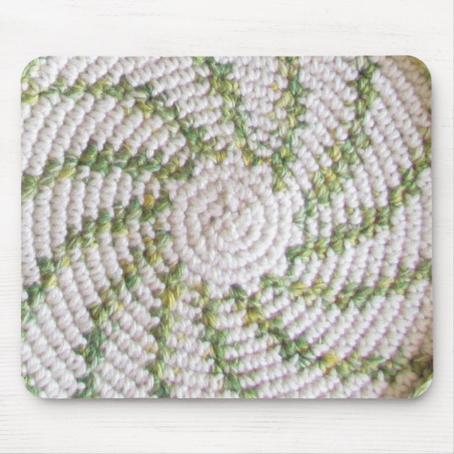 Mousepad - Espiral Branco e Verde (Frente)