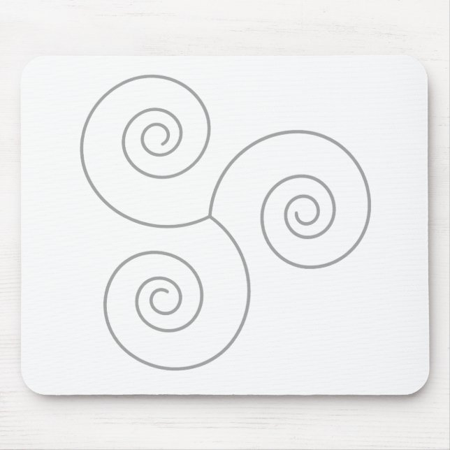 Mousepad Espiral cinzenta da vida (Frente)