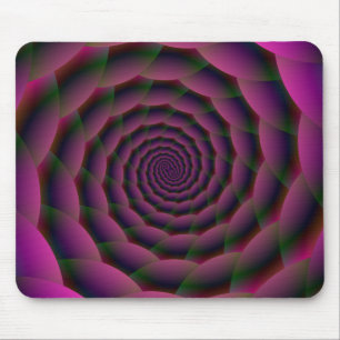 Mousepad Espiral da corda em vermelho e verde roxos