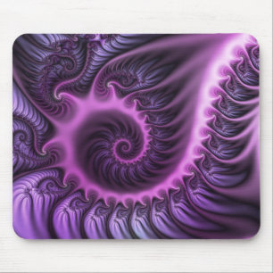 Mousepad Espiral De Arte Fractal, Roxal, Rosa-Legal, vívida