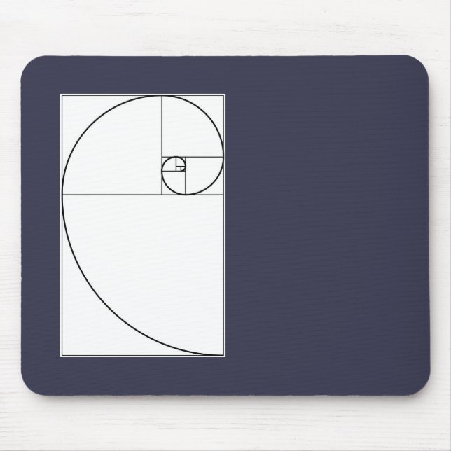 Mousepad espiral de Fibonacci (Frente)