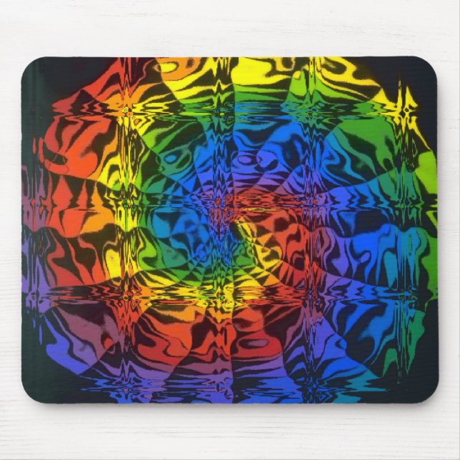 Mousepad espiral do arco-íris (Frente)