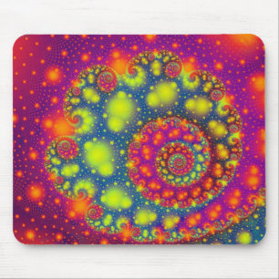 Mousepad Espiral Espiral Neon - Abstrato Arte Decorativa