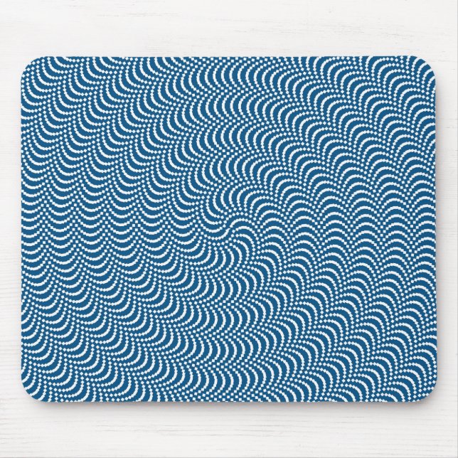 Mousepad Espiral psicodélica em azul (Frente)