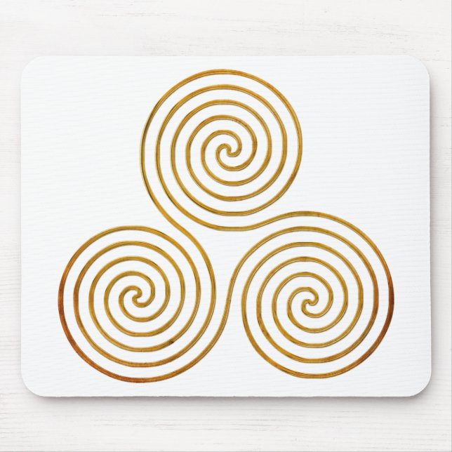 Mousepad espiral tripla celta - ouro antigo OneLine (Frente)