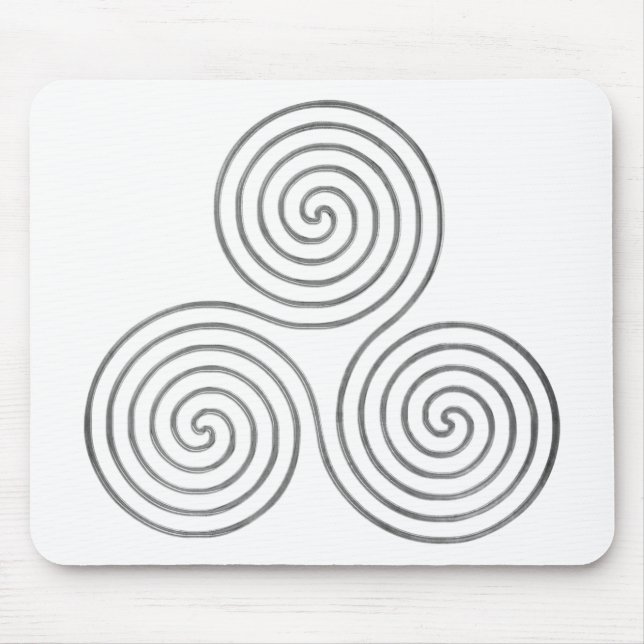 Mousepad espiral tripla celta - prata antiga OneLine (Frente)