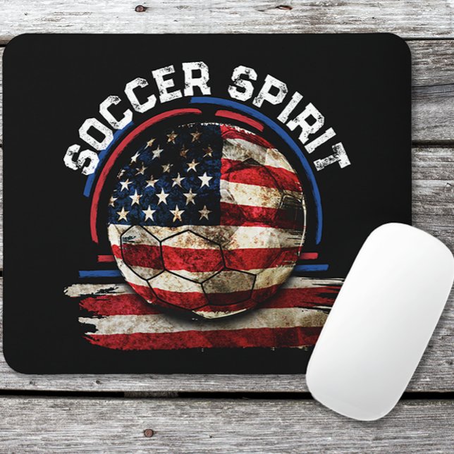 Mousepad Espírito de Futebol EUA, jogador de futebol americ (USA SOCCER SPIRIT)