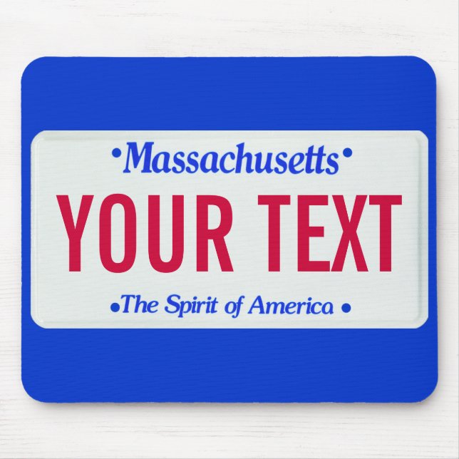 Mousepad Espírito de Massachusetts da matrícula de América (Frente)
