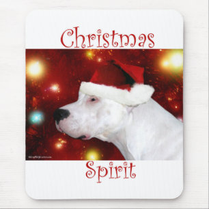 Mousepad Espírito de Natal do Dogo Argentino