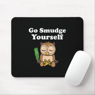 Mousepad Espiritual Divertido Vá Defumar a Si Mesmo Coruja
