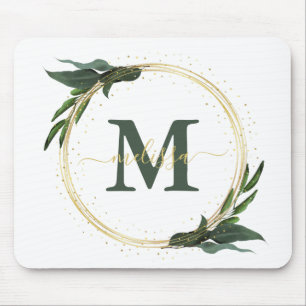 Mousepad Espólio Verde Personalizado com Dourado 